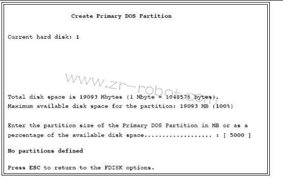 KUKA系统是如何创建主DOS分区?