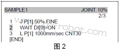 FANUC机器人运行过程中遇到Wait 语句的操作