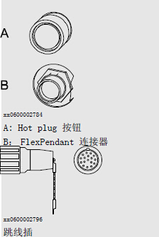 ABB机器人如何使用 hot plug 按钮选项在自动模式下连接或者中断系统上的FlexPendant
