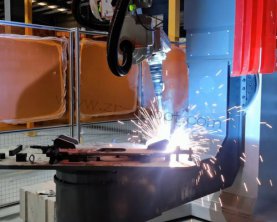 松下机器人叉车挡板焊接节气装置